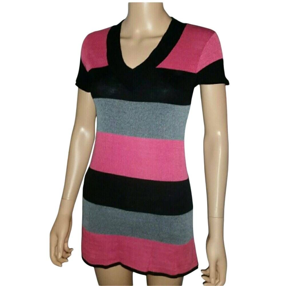 Chelsey chunky stripped tunic dress M